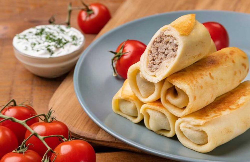 Млинці з мʼясом