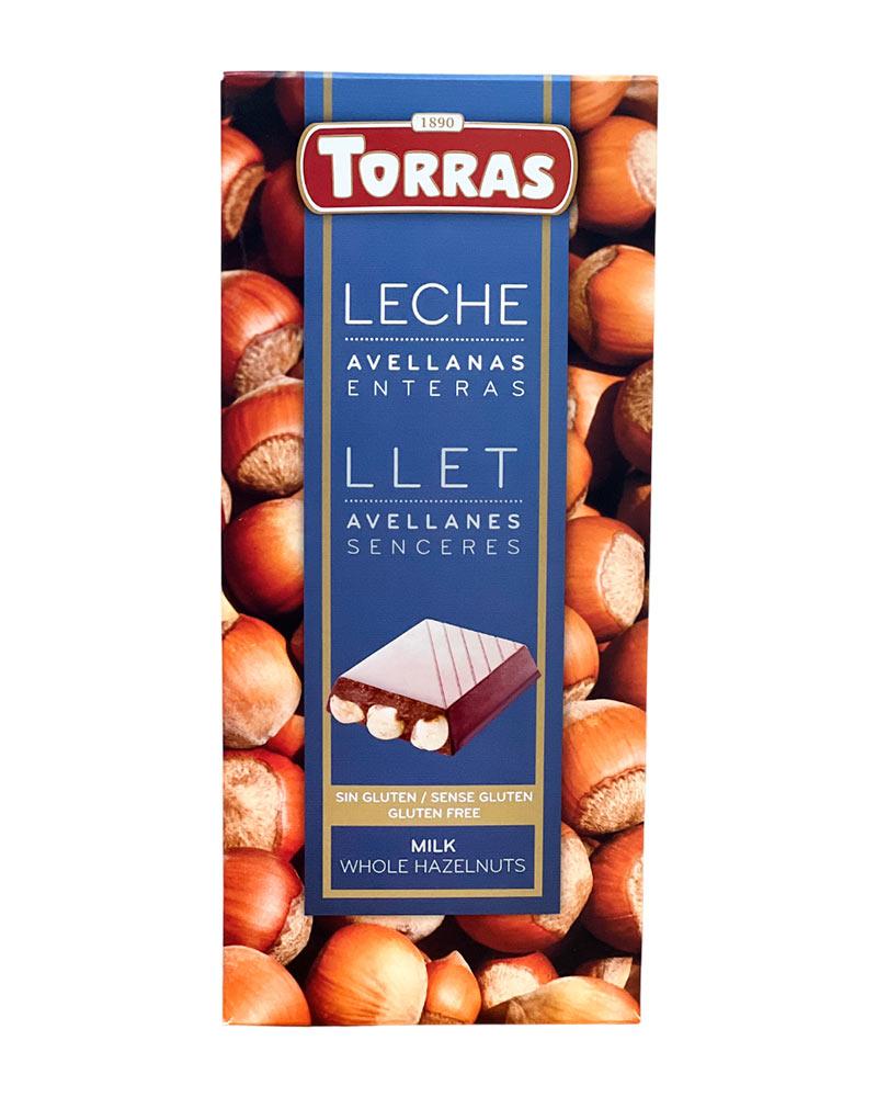 шоколад Torras молочний з фундуком 200гр