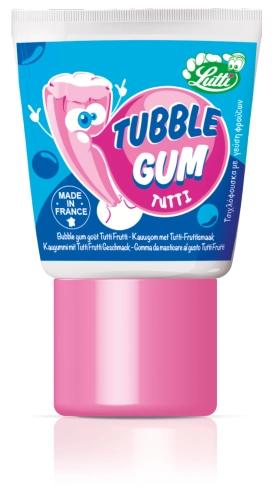 Жуйка рідка в тюбику Lutti Tubble Gum Tutti Frutti Тутті Фрутті рожева 33г