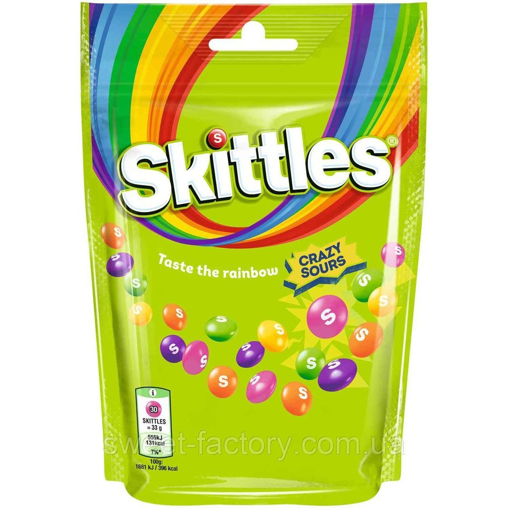 Драже Skittles Crazy Sours 136 г
