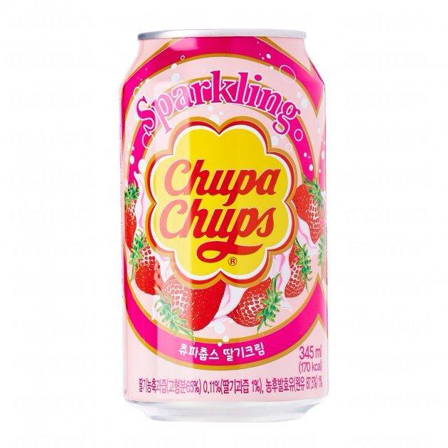Напій газований Chupa Chups Strawberry (Полуниця)