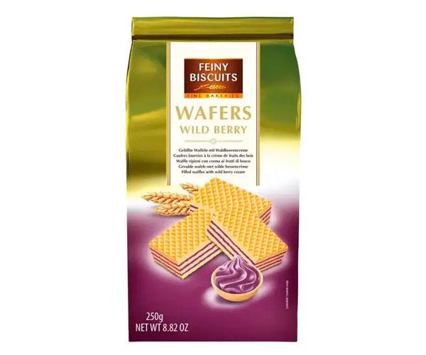 Feiny Biscuits Вафлі з начинкою з лісових ягід 250г
