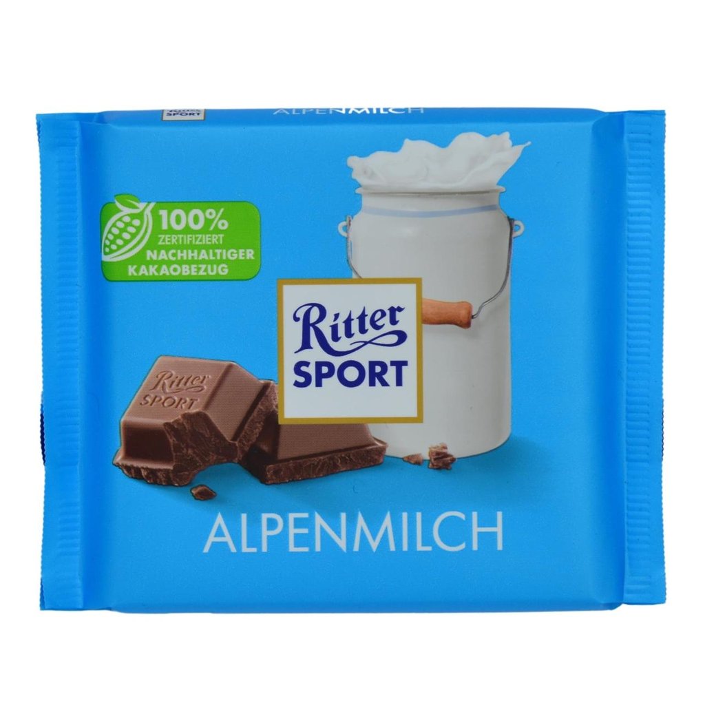 Шоколад Ritter Sport молочний Alpenmilch, 100 г