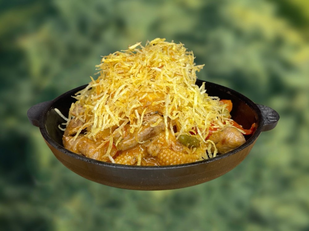 Салат "Теплий салат із вирізки зі свинини" 1/250