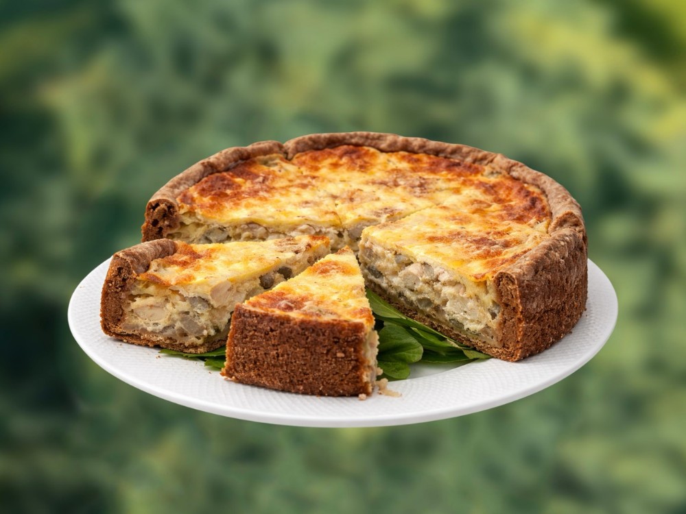 Кіш з верш. сиром, куркою та грибами 1000г