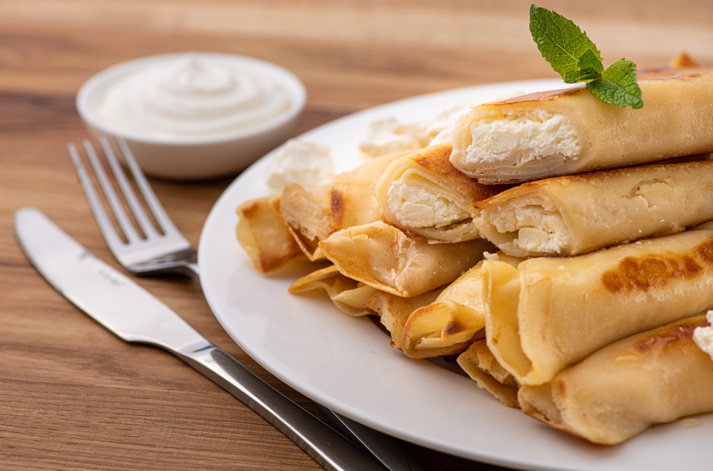 Млинці з солодким сиром