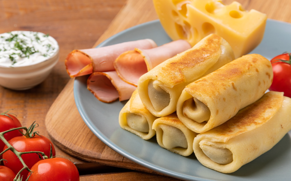 Млинці з шинкою то сиром