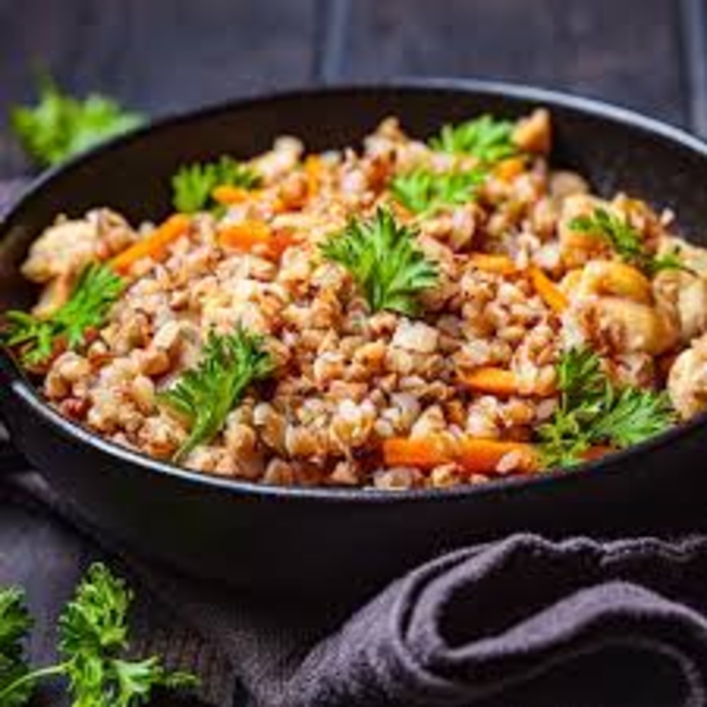 Гречка з куркою та грибами 