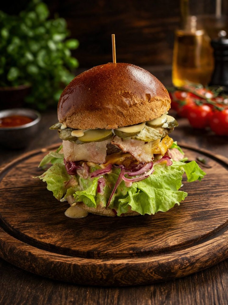 Дабл Чізбургер з яловичиною та беконом 