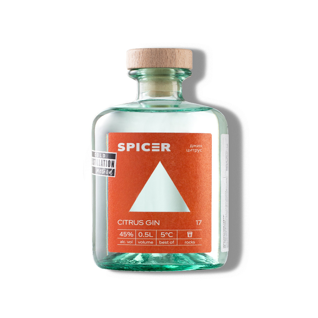 Джин ТМ "SPICER"  цитрусовий 50 ml 