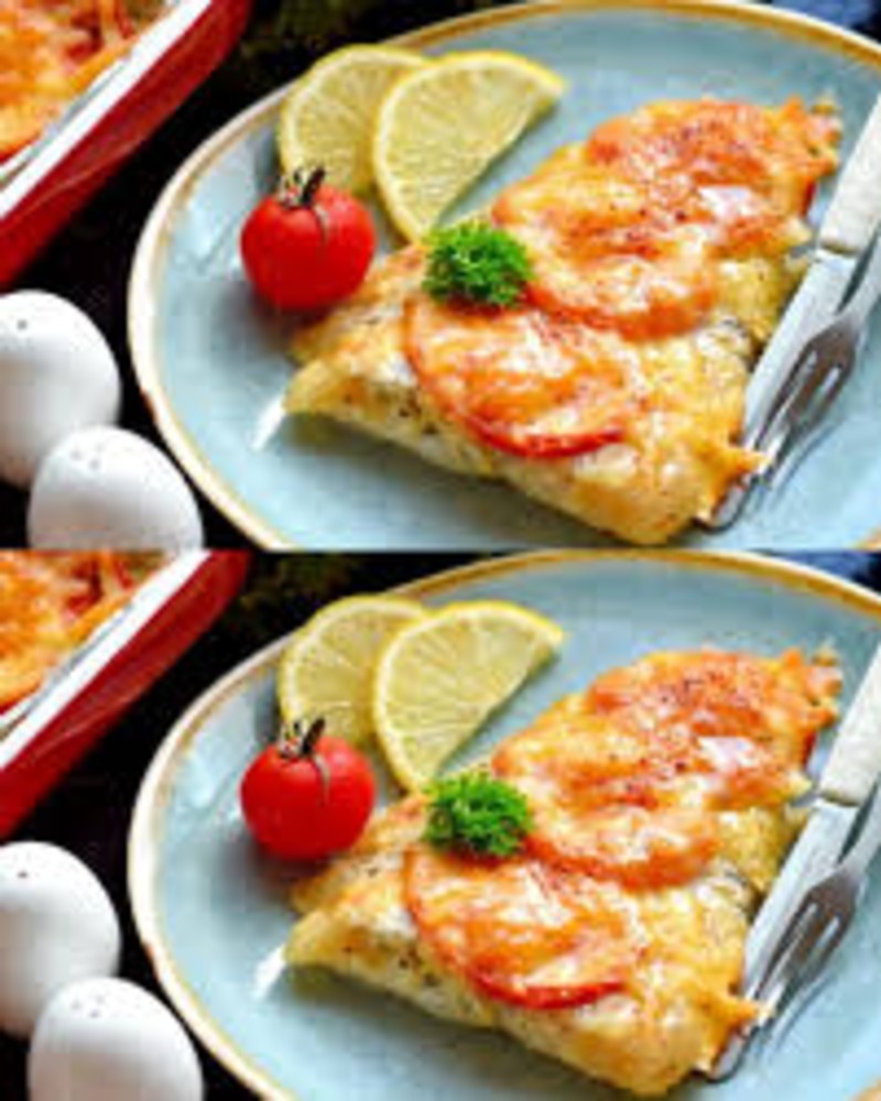 Біла риба під сиром бенкет