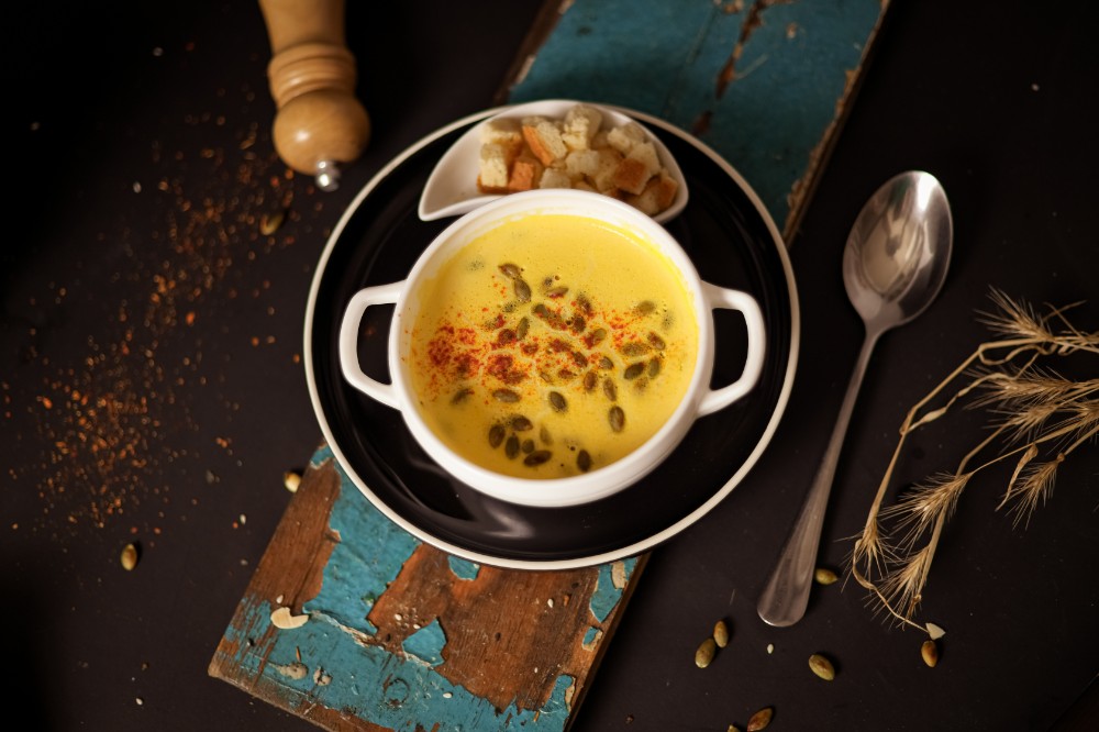 გოგრის კრემ-სუპი/Pumpkin soup/Тыквенный суп