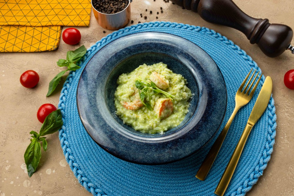 Risotto with shrimps / რიზოტო კრევეტებით