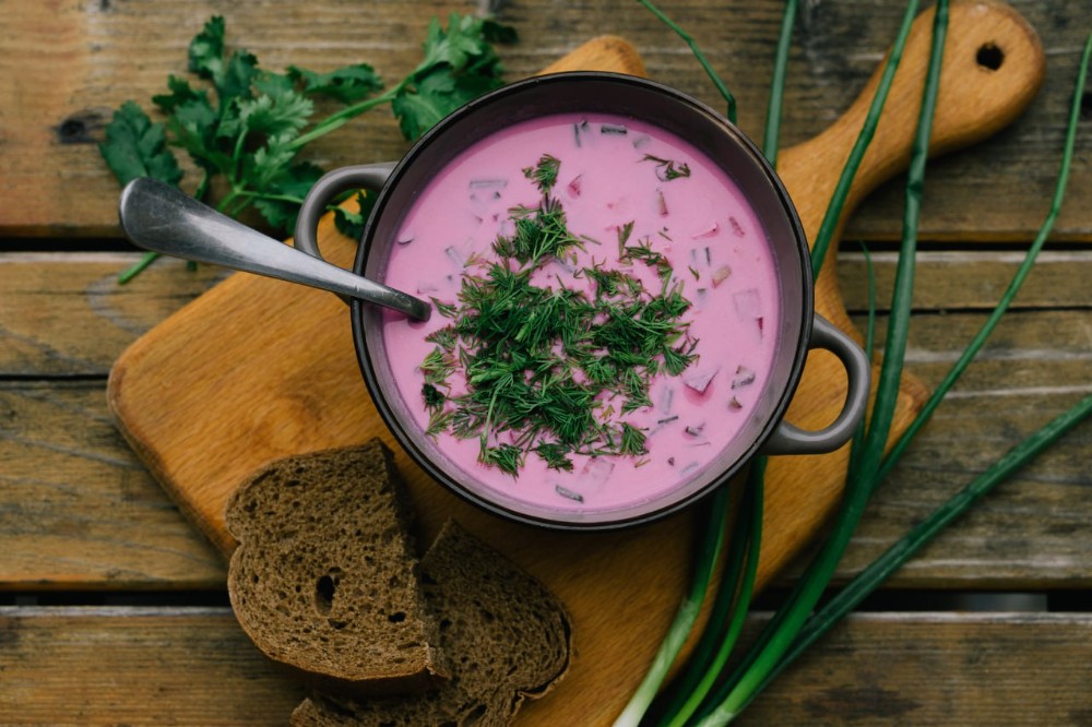 Cold soup based on kefir