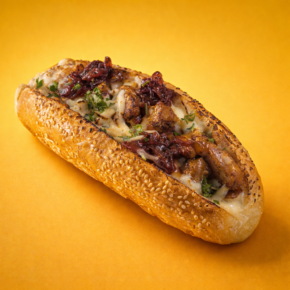 Хот-дог з куркою та сиром