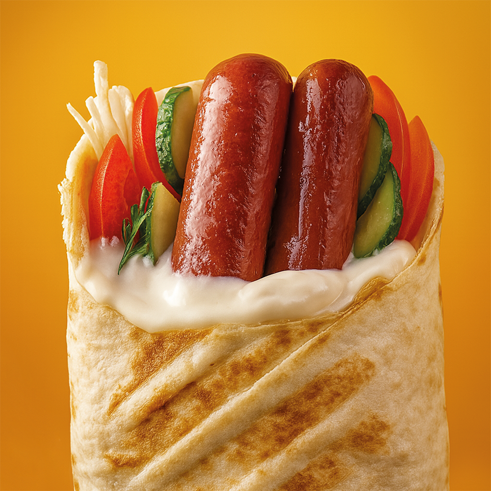 Лаваш з сосисками