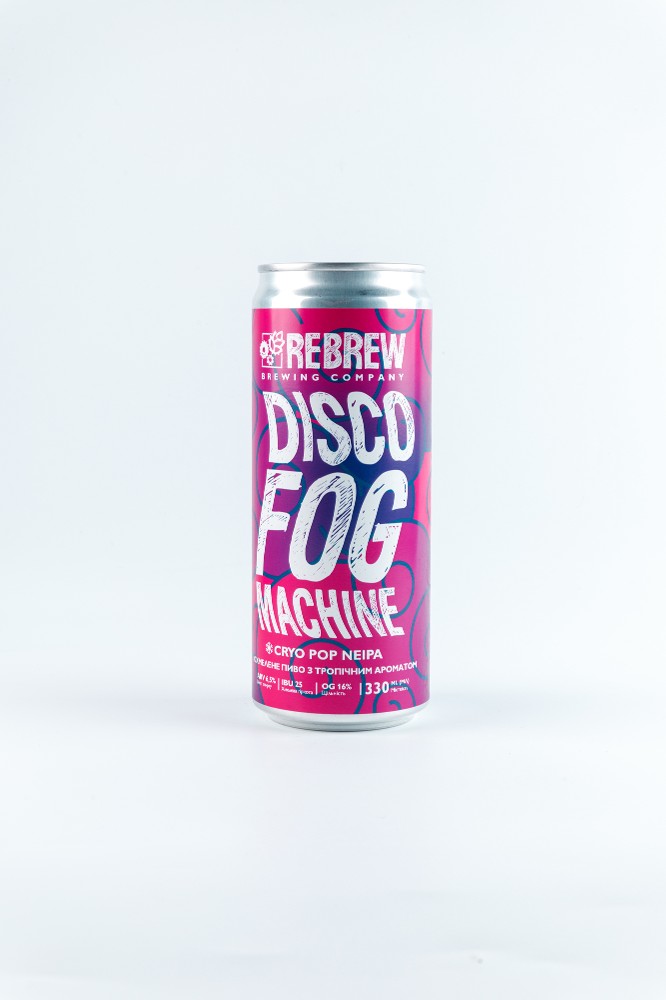 Пиво Rebrew Disco Fog Machine NEIPA (IPA - New England / Hazy) 6.5% ABV 25 IBU 0.33