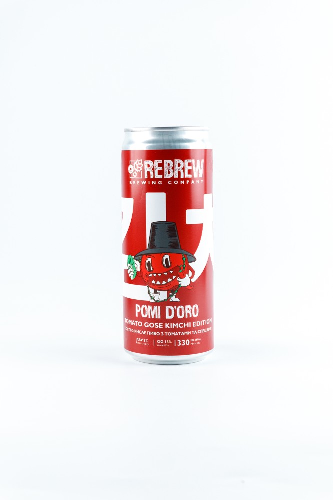 Пиво Rebrew Pomi D'Oro Tomato Gose. Kimchi Edition (Sour - Tomato / Vegetable Gose) 5% ABV N/A IBU 0.33