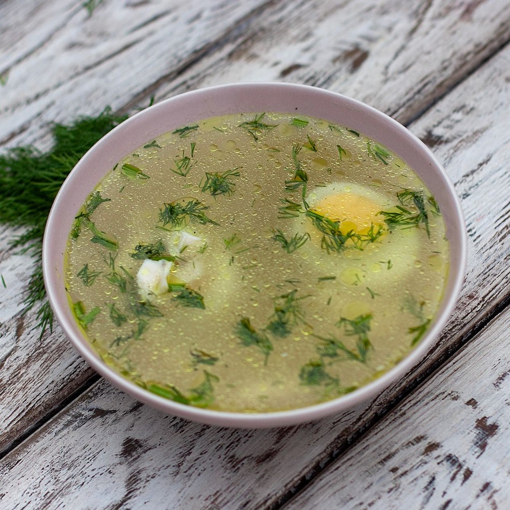 Р/ Бульйон курячий з яйцем та філе 300г