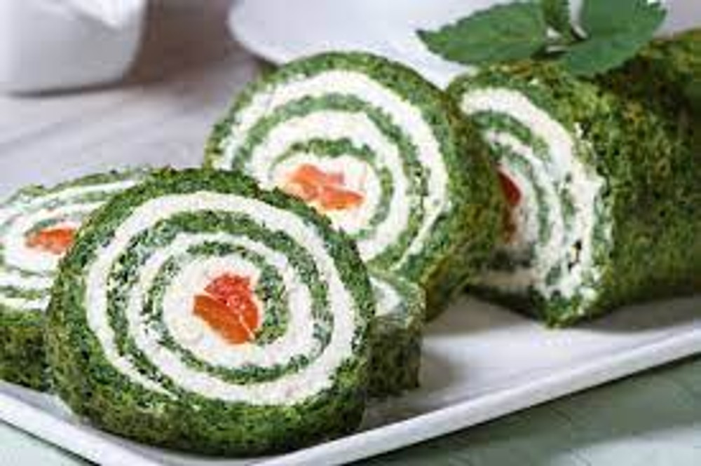 Green Pancakes Smoked Salmon Wrap