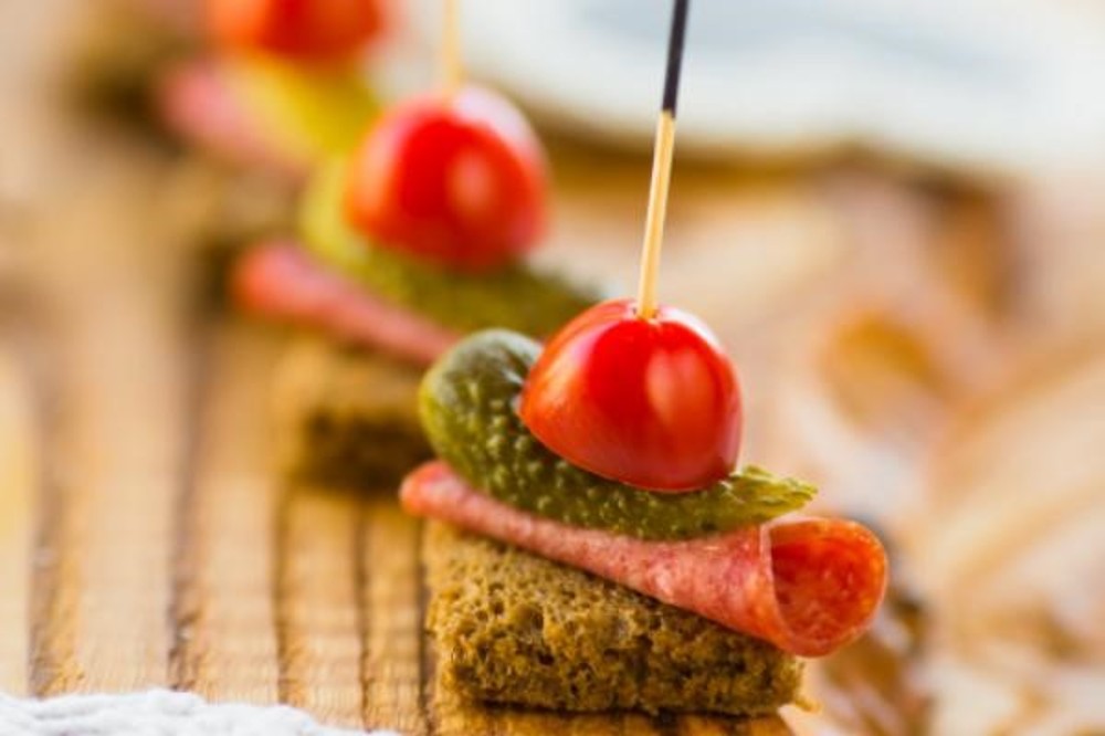 Salami Canape with Cherry Tomato