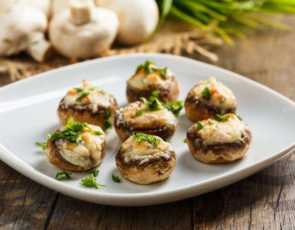 Mozzarella Cheese Stuffed Mushrooms