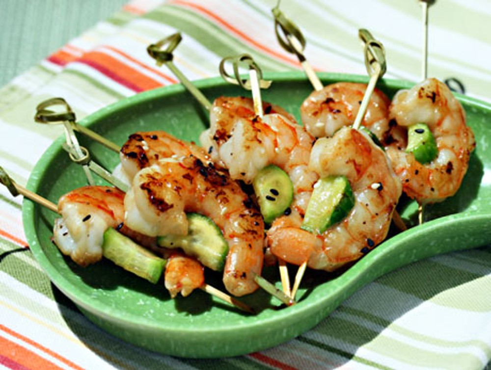 Shrimp and Cucumber Skewers