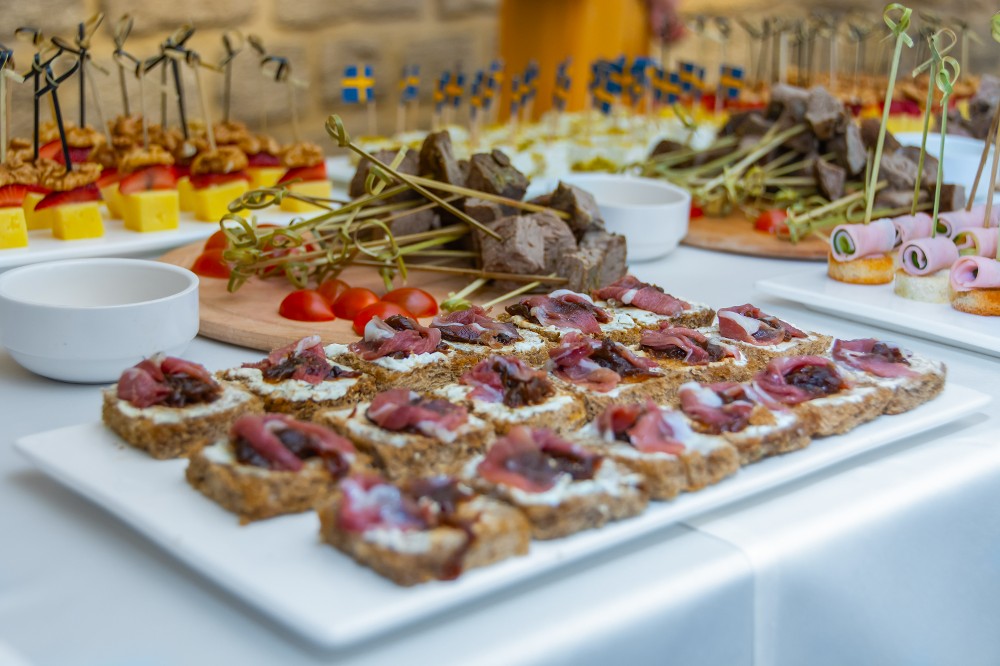 Smoked Duck Breast and Apricot Jam Canape