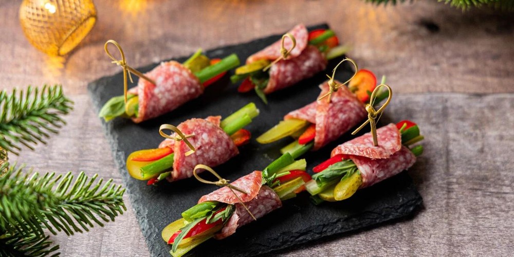 Salami Roll with Vegetables