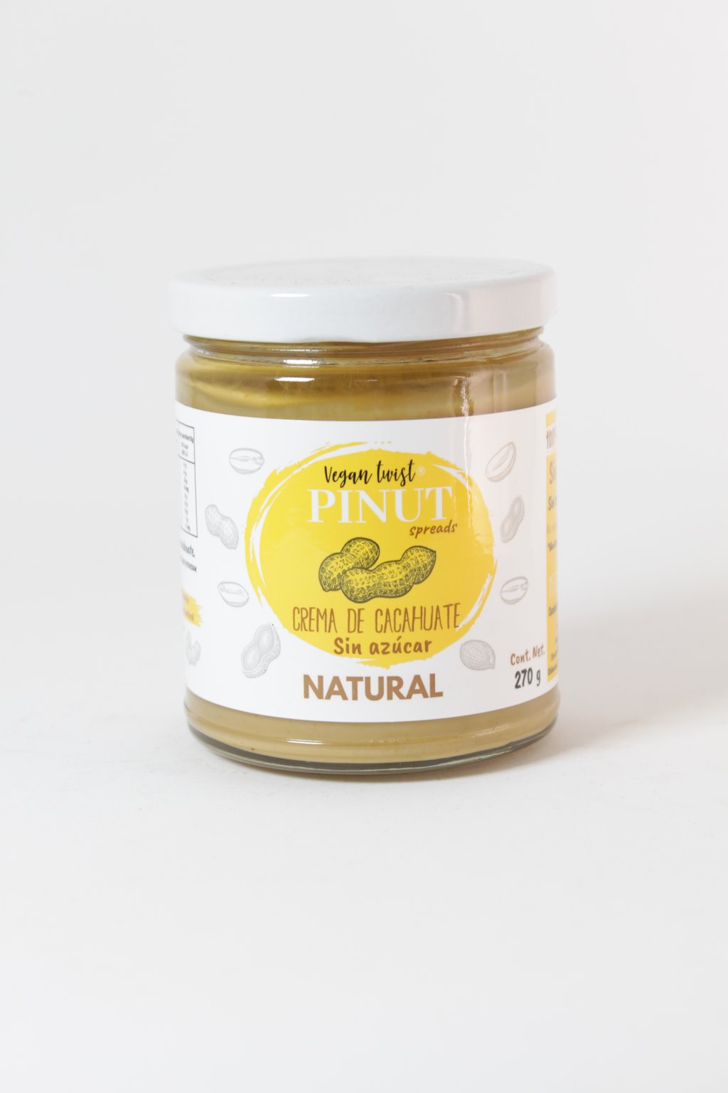 Crema de cacahuate Natural - Pinut 270 g