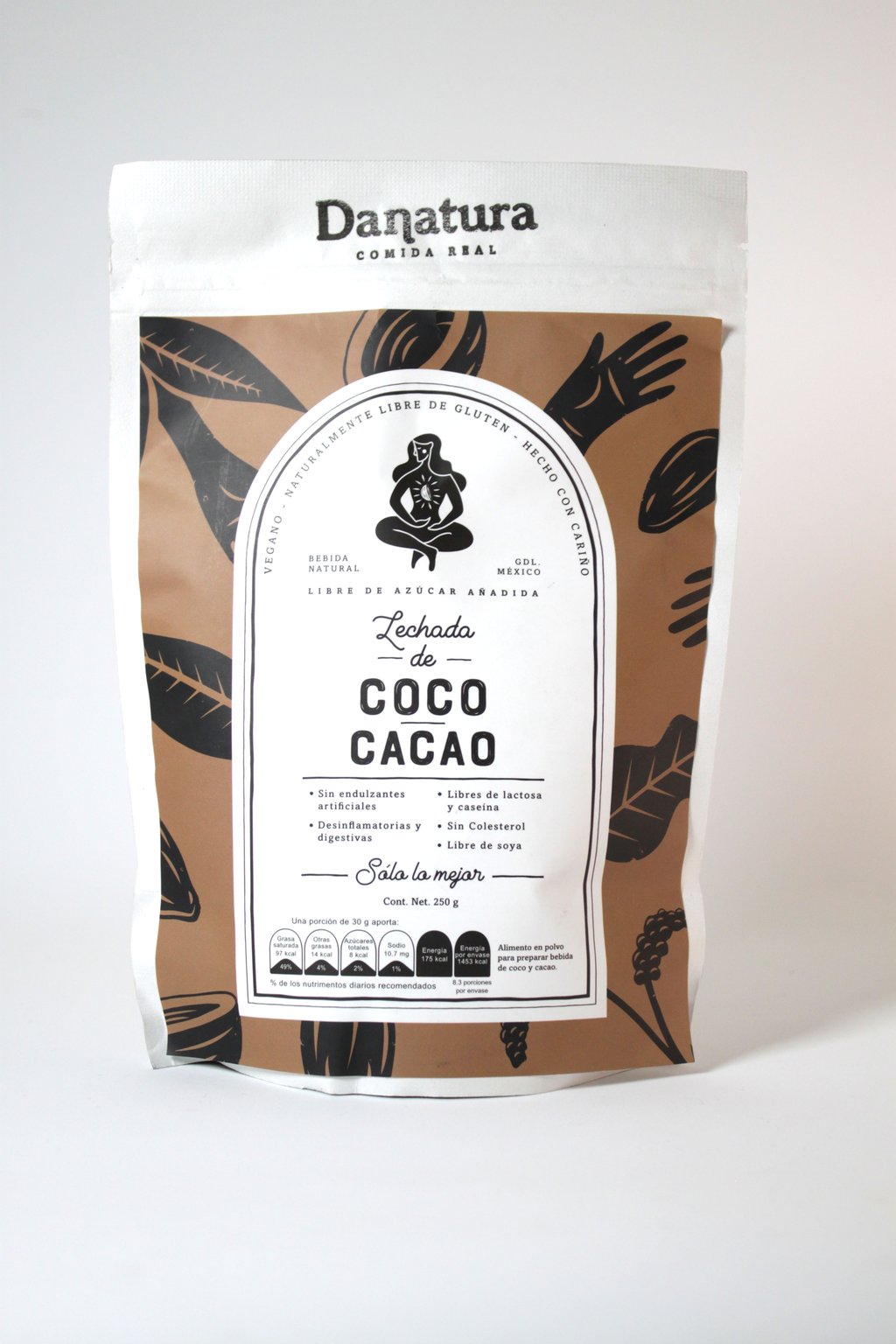 Lechada de coco cacao 250g. Danatura