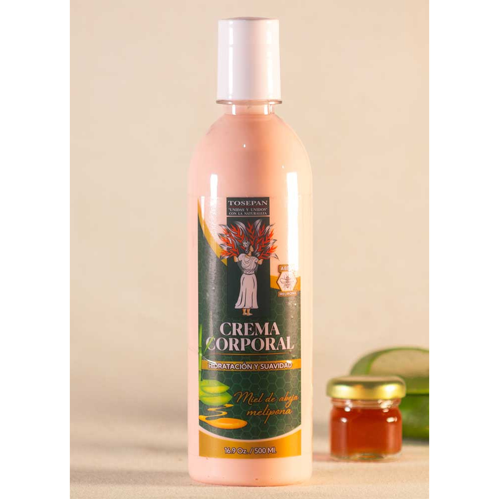 Crema corporal de Miel Melipona. 400ml  Tosepan
