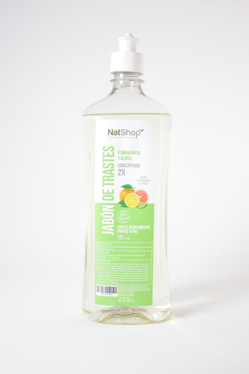 Jabon de trastes concentrado 750ml. Natshop