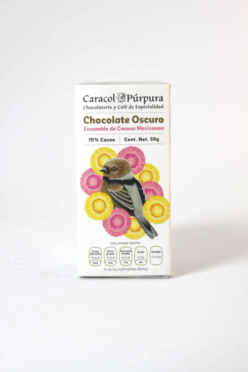 Chocolate en barra Caracol Purpura 50g.