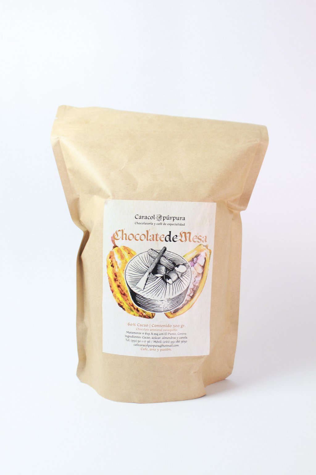 Chocolate de mesa 500g Caracol Púrpura