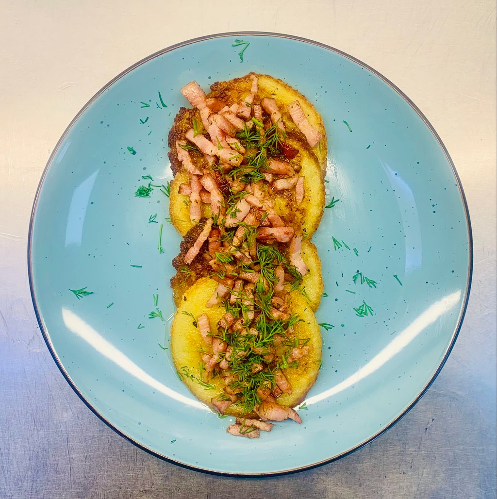 Деруни з копченою свиною грудинкою 200\100