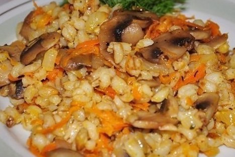 Каша перлова з грибами 150