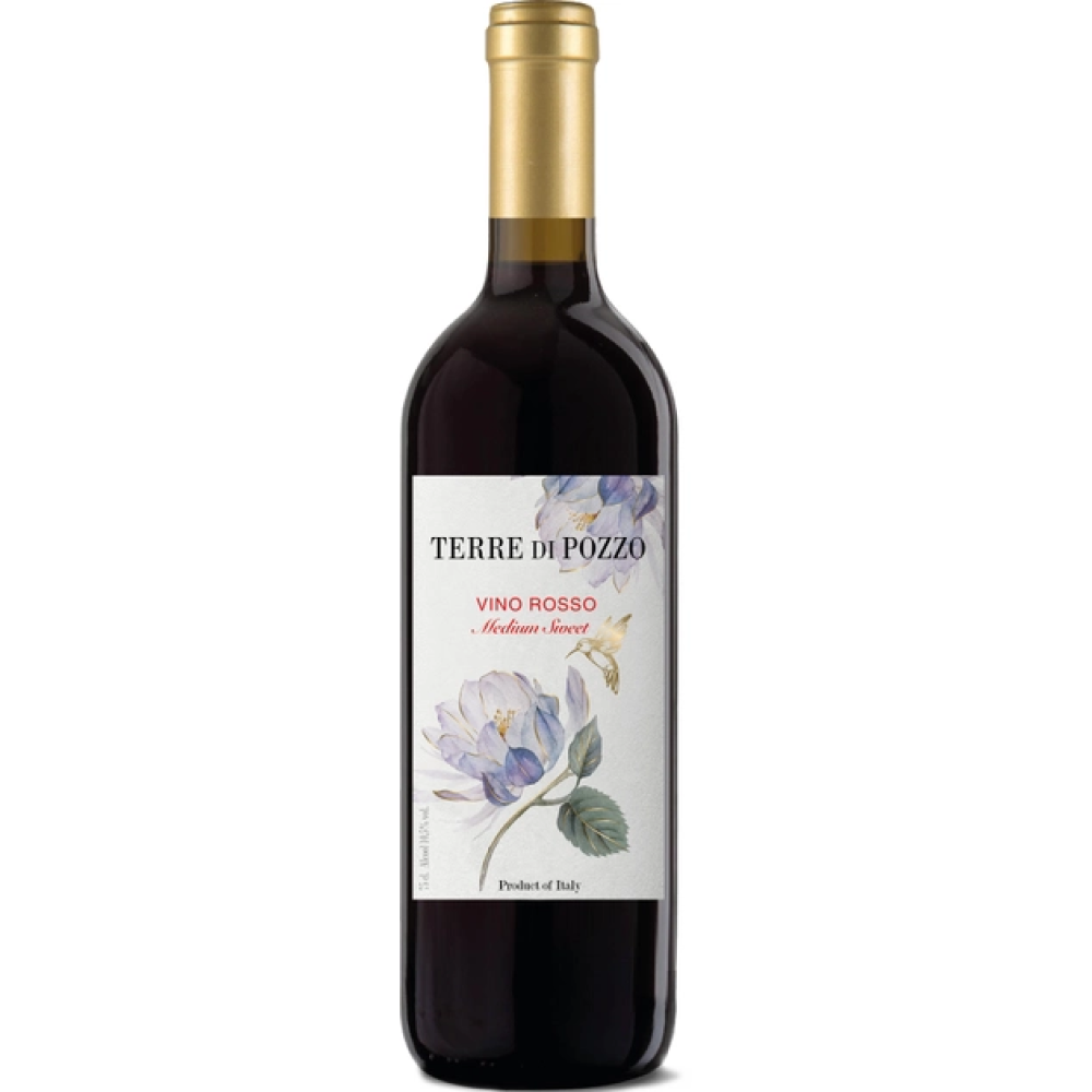Вино Terre Di Pozzo червоне напівсолодке 10.5% 0.15л