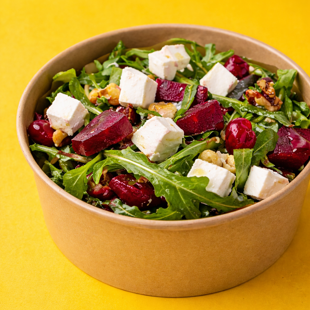Салат з печеного буряку та з сиром Фета