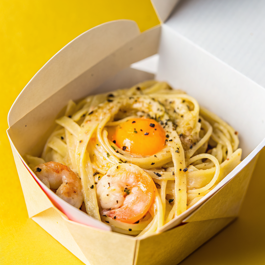 Паста Карбонара з морепродуктами