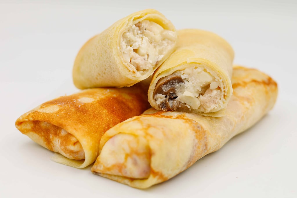 МЛИНЦІ З КУРКОЮ, ГРИБАМИ ТА МОЦАРЕЛОЮ | 600 Г (в упаковці)