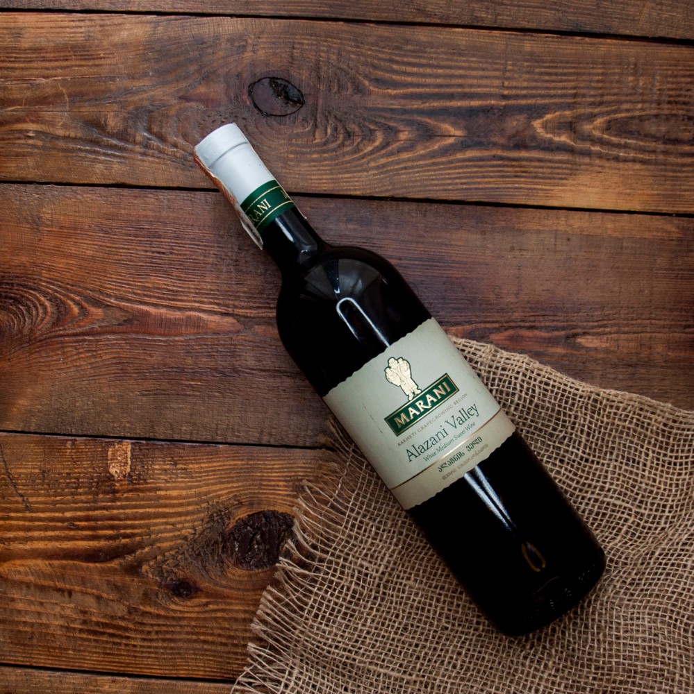 Вино "Марані" Алазанська долина,біле ПЛЯШКА
