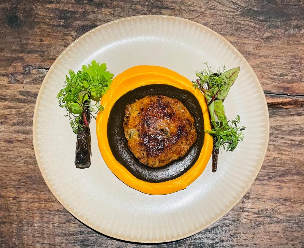 Albondiga De Langosta Con Mole Negro/ Lobster Meatball with Black Mole