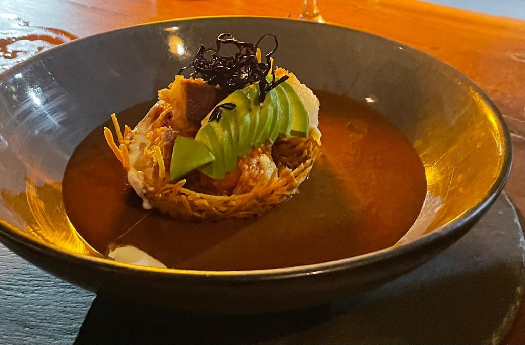 Sopa Tarasca | Tarasca Soup With Crispy Pork Belly