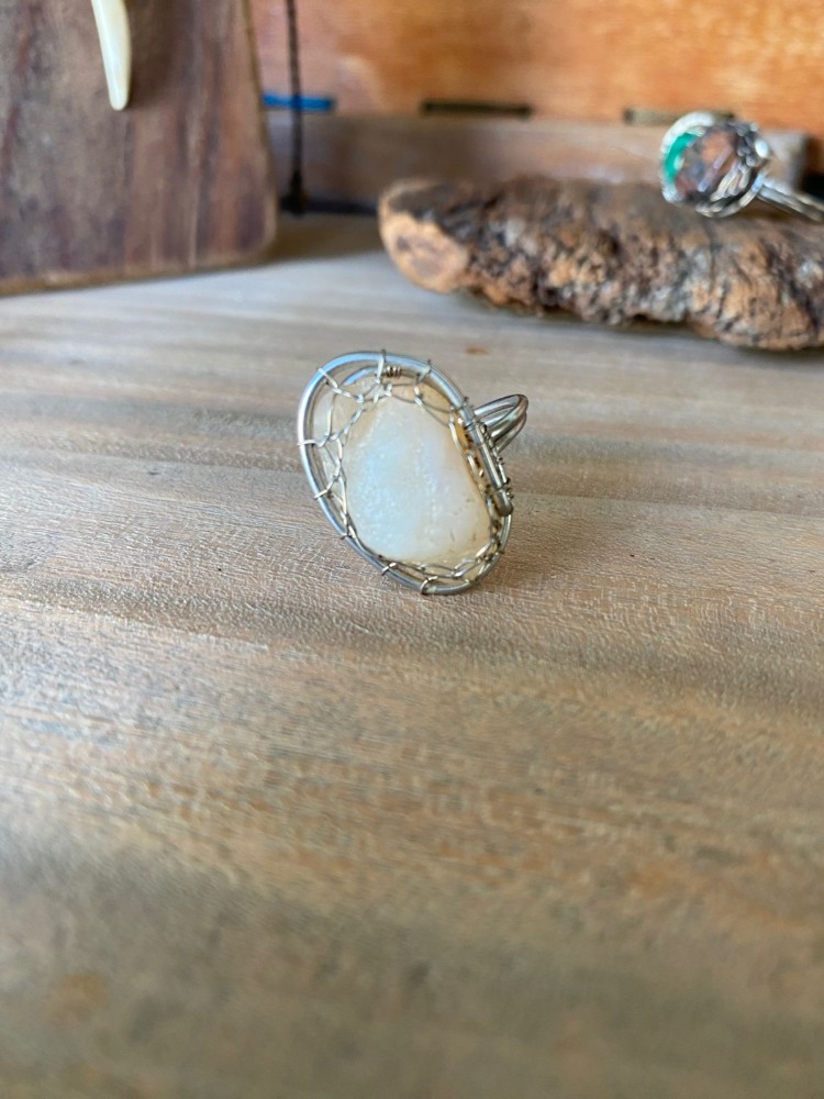 Anillo Drusa de Cuarzo