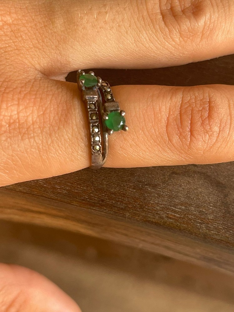 Anillo verde jade