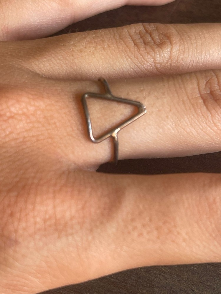 Anillo triángulo plata