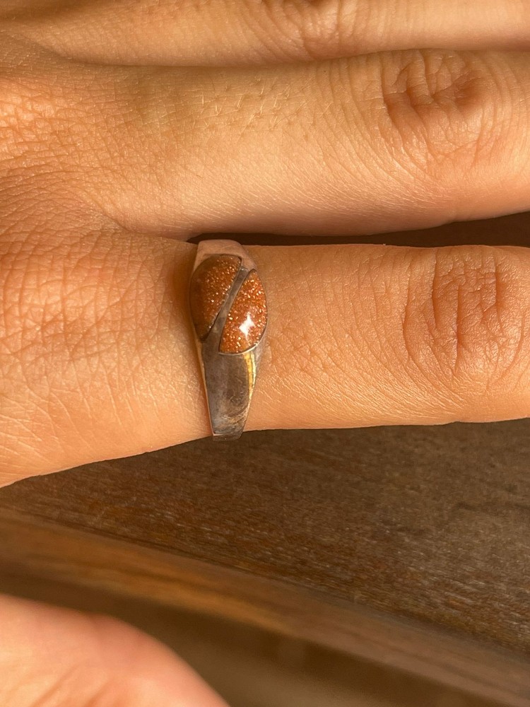 Anillo Cafe Glitter brillante
