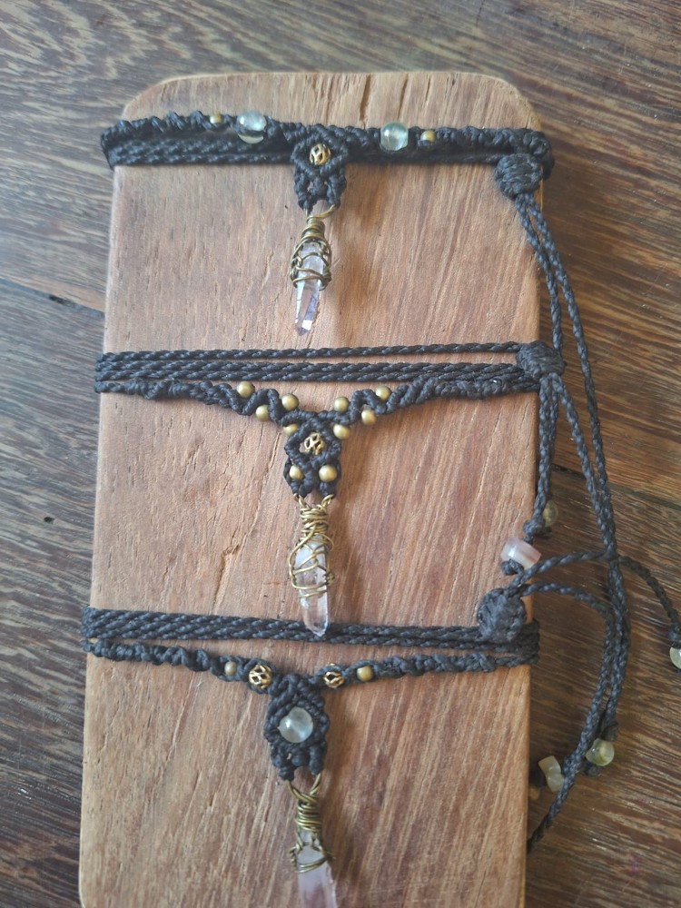 collar amatista con perlitas