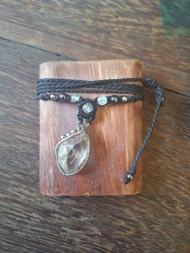 collar cuarzo cristal roca
